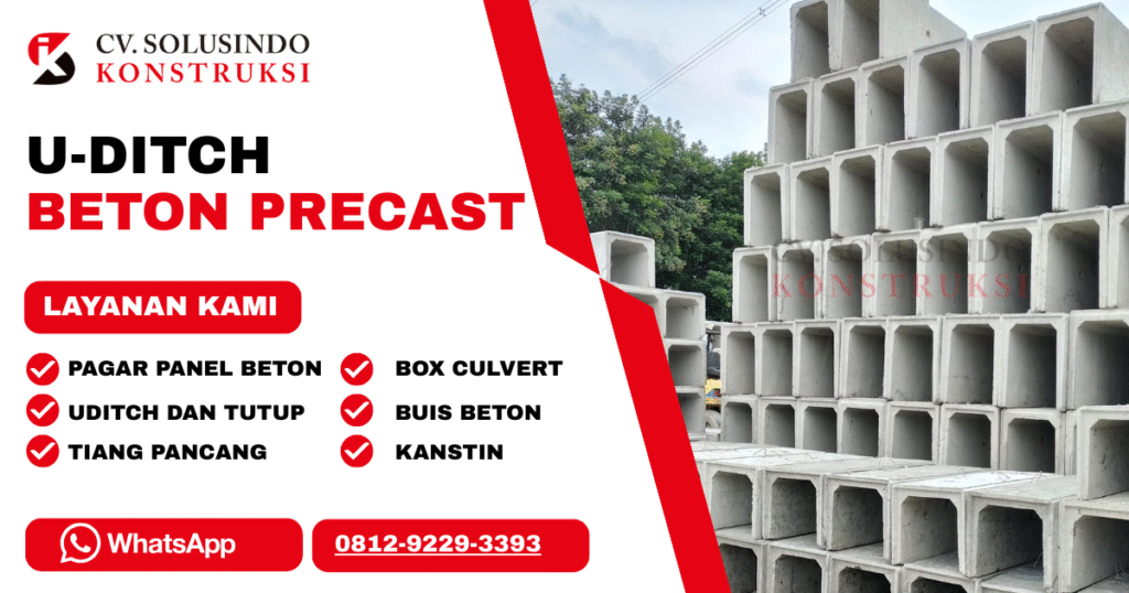 Harga Beton Precast U Ditch Saluran Air Terbaru 2026